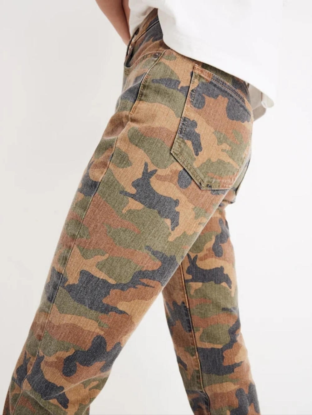 Madewell High-Rise Slim Boyjean in Bunny Camo Print - Size 26 - RARE